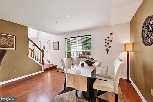 2217 Tidal View Garth, Abingdon, MD 21009 - dining room with hardwood / wood-style flooring, stairway, and baseboards