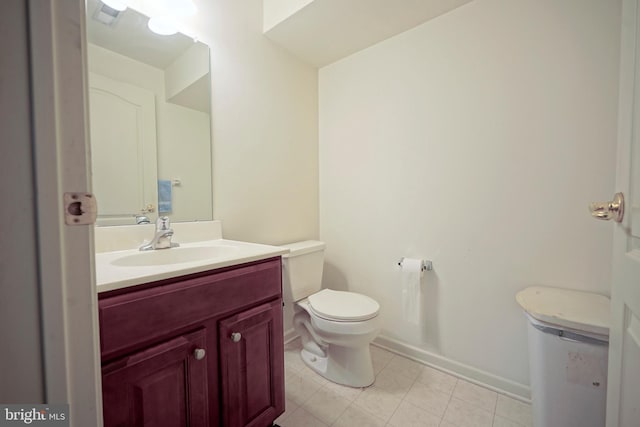 251 Starboard Way, Mount Laurel, NJ 08054 - bathroom featuring toilet, baseboards, vanity, and tile patterned flooring