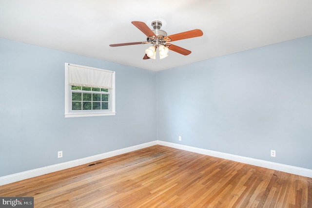9005 Fieldchat Rd, Baltimore, MD 21236 - empty room with baseboards, light wood-style flooring, and a ceiling fan