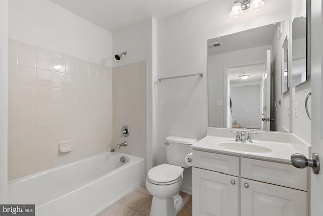 42189 Shorecrest Ter, Aldie, VA 20105 - full bath featuring shower / washtub combination, vanity, toilet, and tile patterned flooring