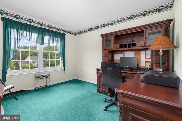 1418 Deer Meadow Ln, Garnet Valley, PA 19060 - home office with carpet floors and baseboards