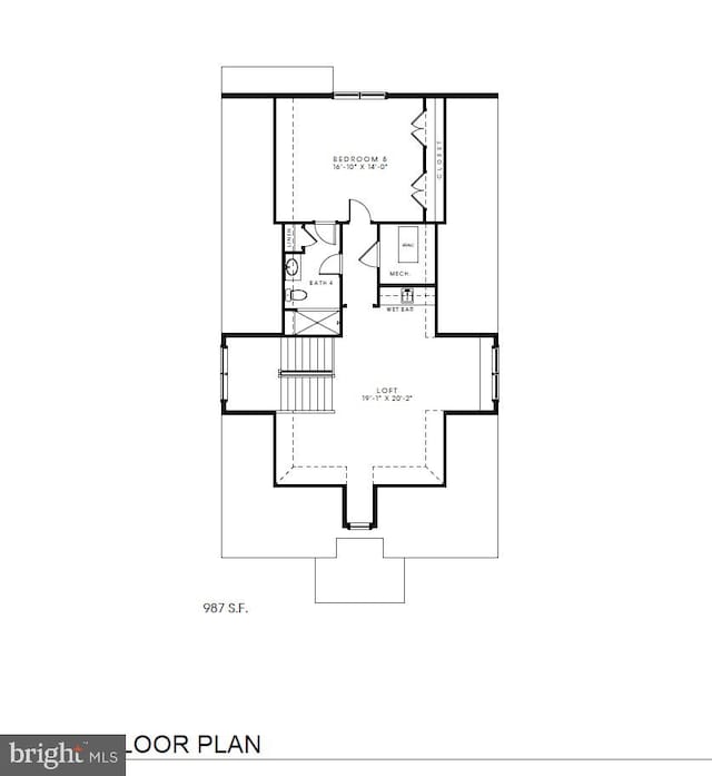 1004 N Daniel St, Arlington, VA 22201 - floor plan / room layout