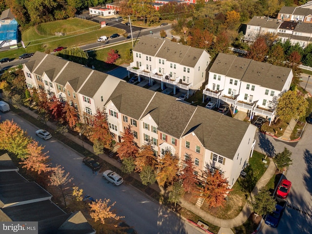 aerial view of residential area