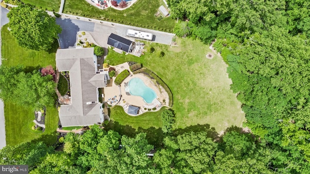 1765 Stone Dr, Huntingtown, MD 20639 - drone / aerial view of a pool