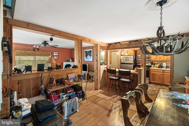 1939 Old Reading Rd Lot 67, 95, Catawissa, PA 17820 - dining space featuring ceiling fan and light wood-type flooring