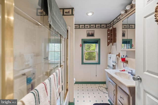 1939 Old Reading Rd Lot 67, 95, Catawissa, PA 17820 - full bath with tile patterned floors, vanity, an enclosed shower, and toilet