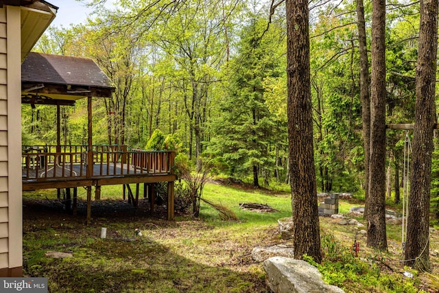 1939 Old Reading Rd Lot 67, 95, Catawissa, PA 17820 - view of yard with a wooden deck and a view of trees