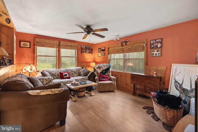 1939 Old Reading Rd Lot 67, 95, Catawissa, PA 17820 - living room featuring plenty of natural light, a ceiling fan, and wood finished floors