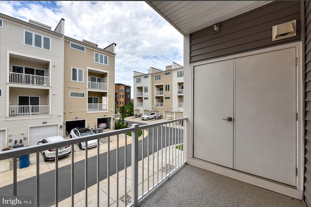 balcony with a residential view