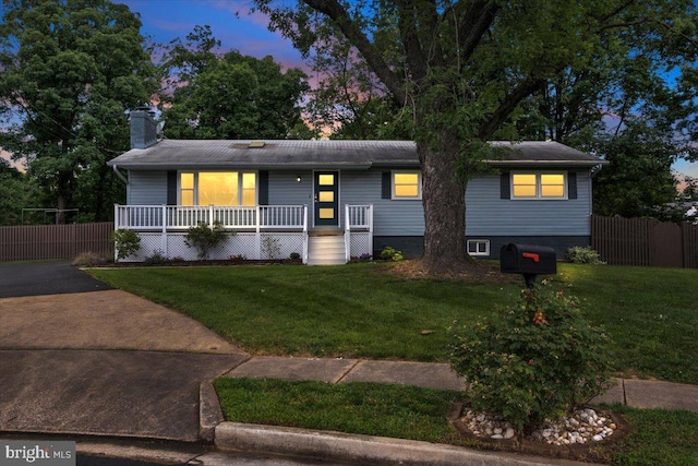 907 Sterling Ct, Herndon, VA 20170 - view of front facade featuring a porch and a chimney