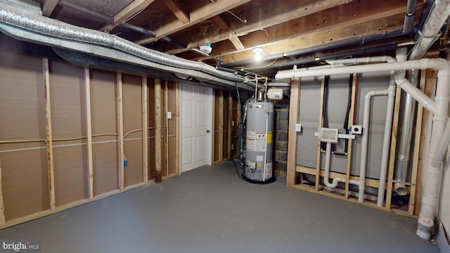 724 Overbrook Rd, Baltimore, MD 21212 - unfinished below grade area featuring water heater