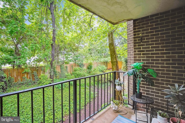 view of balcony