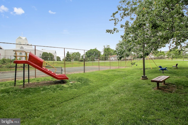 view of community jungle gym