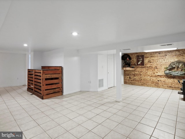 55 Powell Ln, Front Royal, VA 22630 - finished basement featuring brick wall and recessed lighting