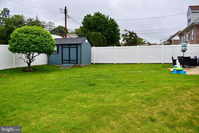 7340 Hasbrook Ave, Philadelphia, PA 19111 - view of yard featuring a storage unit and an outbuilding