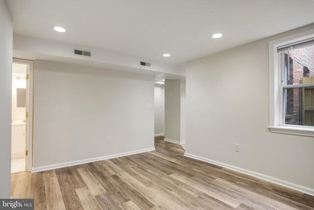 1030 Fairmont St NW Unit T2, Washington, DC 20001 - spare room with wood finished floors, baseboards, and recessed lighting