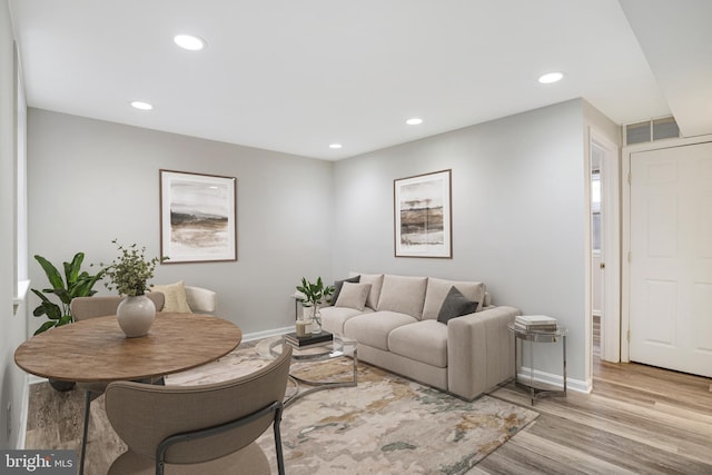 1030 Fairmont St NW Unit T2, Washington, DC 20001 - living area with recessed lighting, baseboards, and light wood finished floors
