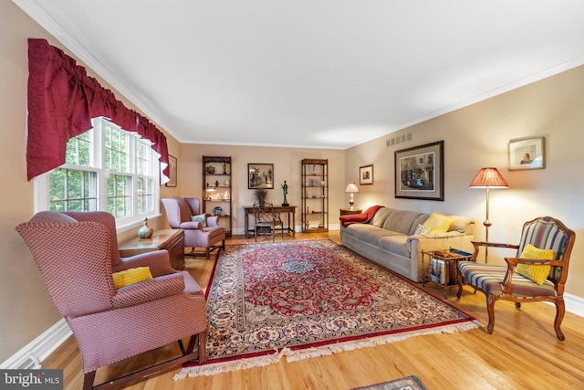 205 Hitching Post Dr, Wilmington, DE 19803 - living area with wood finished floors, baseboards, and ornamental molding