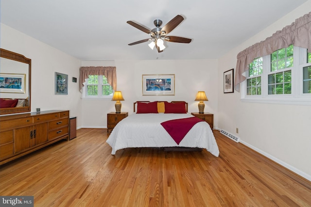 205 Hitching Post Dr, Wilmington, DE 19803 - bedroom with light wood finished floors, baseboards, and a ceiling fan
