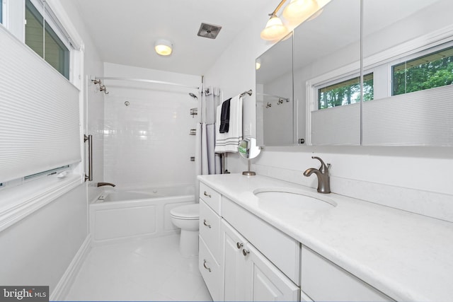 205 Hitching Post Dr, Wilmington, DE 19803 - bathroom featuring tile patterned flooring, vanity, bathing tub / shower combination, and toilet