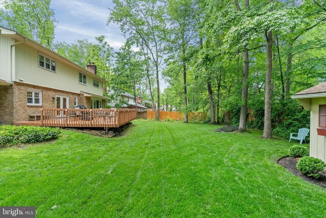 205 Hitching Post Dr, Wilmington, DE 19803 - view of yard featuring a wooden deck