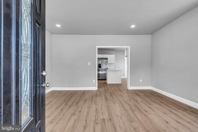 19 E Main St, Salem, NJ 08079 - spare room featuring baseboards, light wood finished floors, and recessed lighting
