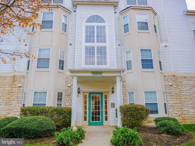 15609 Everglade Ln Unit F002, Bowie, MD 20716 - entrance to property featuring stone siding