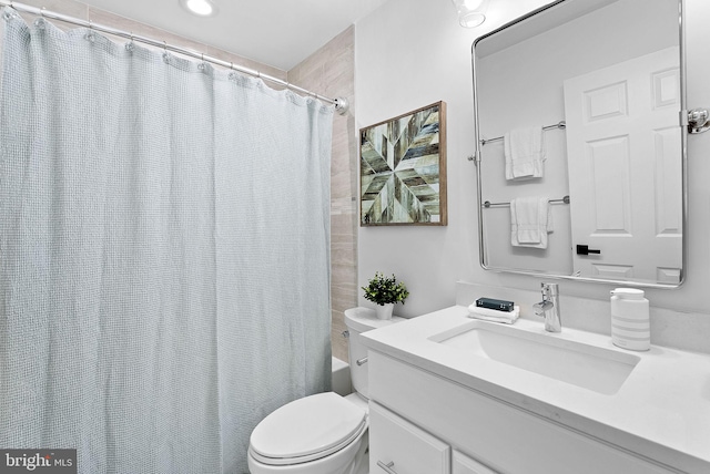 2619 Stone Mountain Ct, Herndon, VA 20170 - bathroom with toilet, vanity, and shower / tub combo