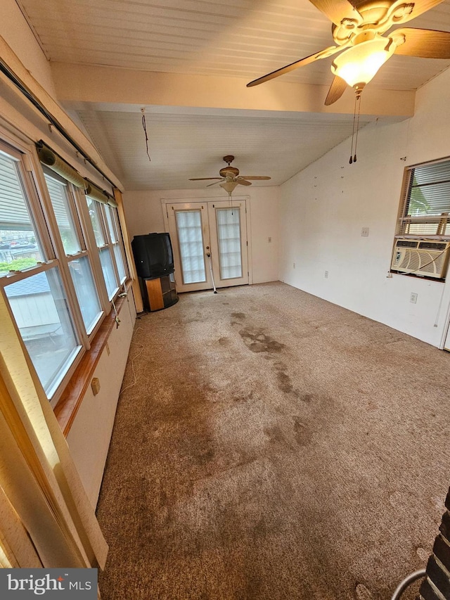 3 W Elm Ave, Baltimore, MD 21206 - unfurnished living room with carpet flooring, a ceiling fan, and cooling unit
