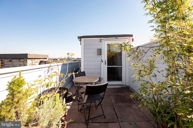 view of patio / terrace featuring a balcony