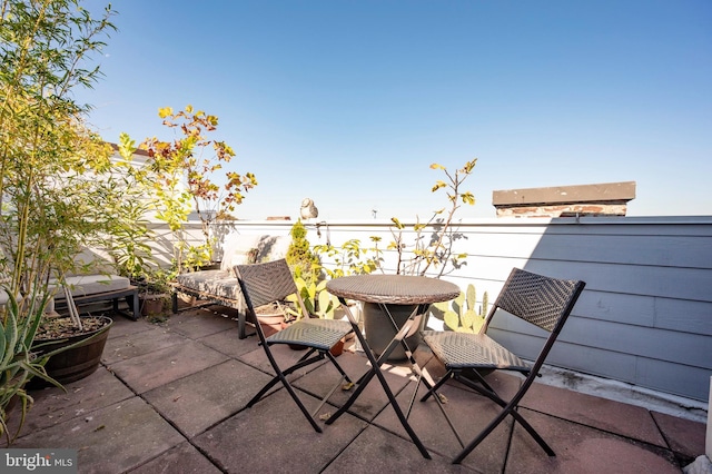 view of patio / terrace featuring a balcony