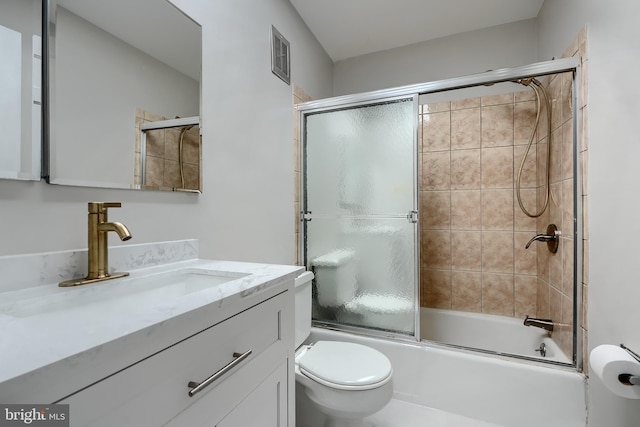 1012 Valewood Rd, Towson, MD 21286 - full bathroom featuring toilet, vanity, and bath / shower combo with glass door
