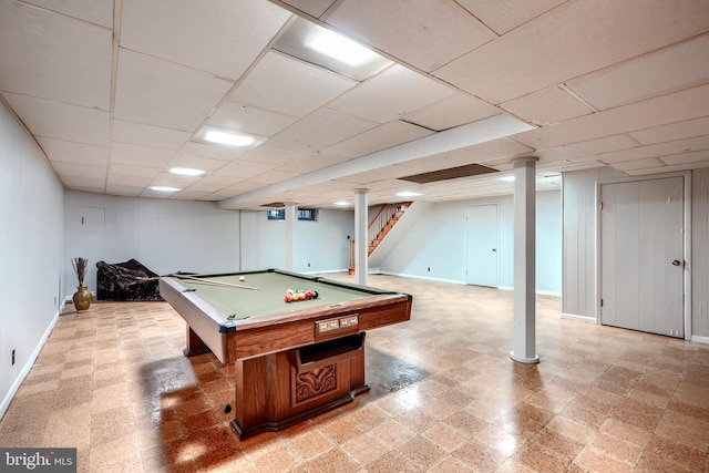1012 Valewood Rd, Towson, MD 21286 - playroom featuring billiards and baseboards