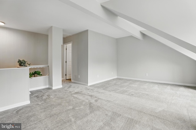9928 Brookridge Ct, Gaithersburg, MD 20886 - additional living space with carpet, baseboards, and beamed ceiling