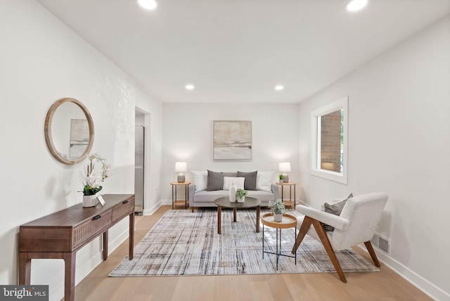 2532 Sedgewick Pl, Dumfries, VA 22026 - living room with recessed lighting, wood finished floors, and baseboards