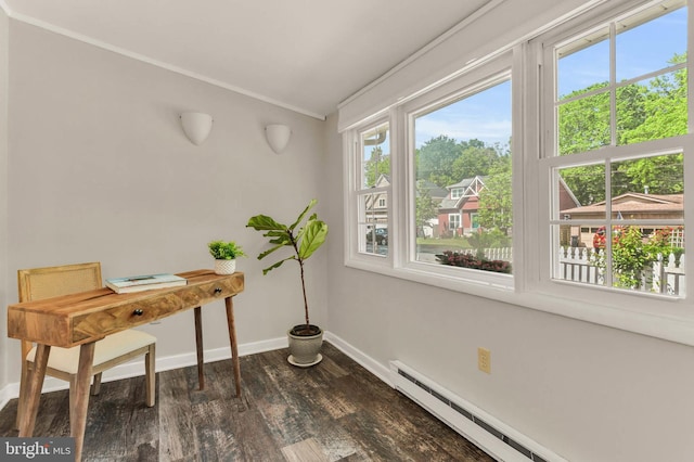 735 Shore Dr, Edgewater, MD 21037 - sunroom with a baseboard heating unit and plenty of natural light