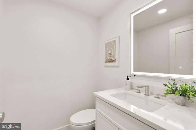 503 L St NE Unit B, Washington, DC 20002 - bathroom featuring toilet, vanity, and recessed lighting