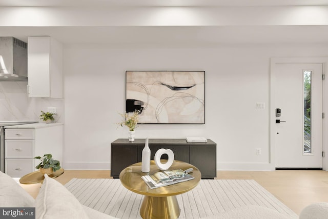 503 L St NE Unit B, Washington, DC 20002 - living area featuring baseboards and light wood-style flooring