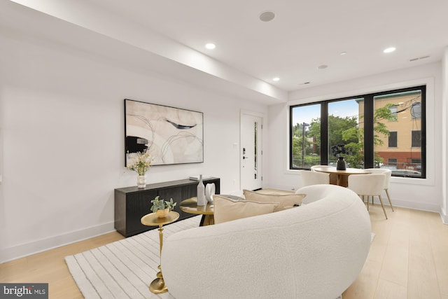 503 L St NE Unit B, Washington, DC 20002 - living area with light wood finished floors, baseboards, and recessed lighting