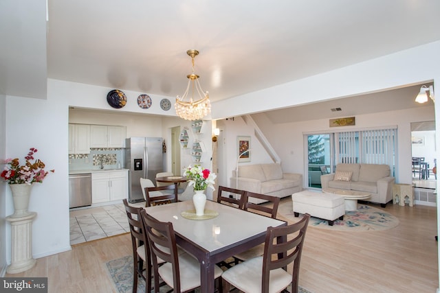 48 Bonnie Gellman Ct Unit B48, Philadelphia, PA 19114 - dining area with a chandelier and light wood finished floors
