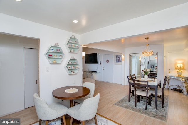 48 Bonnie Gellman Ct Unit B48, Philadelphia, PA 19114 - dining space featuring light wood-style floors, recessed lighting, and a chandelier