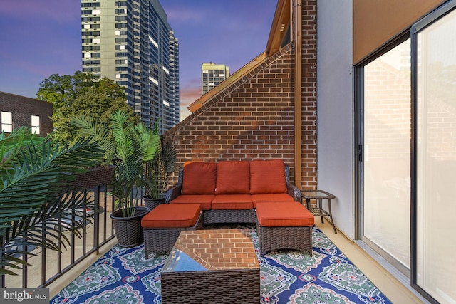 1918 Nectarine St, Philadelphia, PA 19130 - view of patio featuring an outdoor hangout area and a balcony