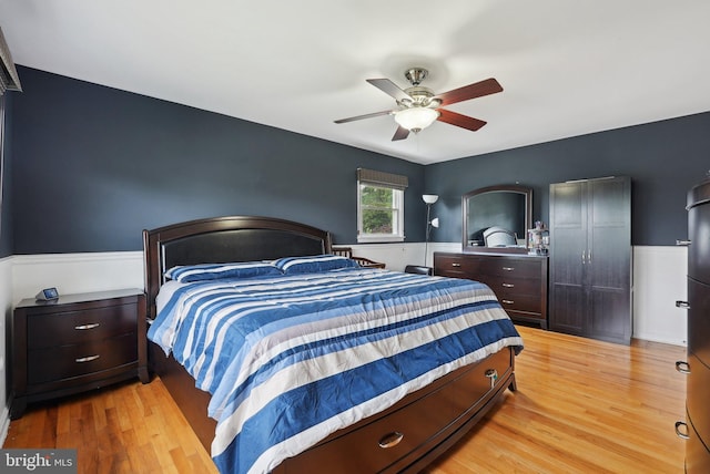 11 Moro Dr, Hamilton, NJ 08619 - bedroom with light wood-style flooring and a ceiling fan