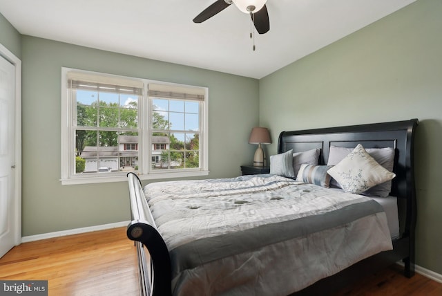 11 Moro Dr, Hamilton, NJ 08619 - bedroom with wood finished floors, baseboards, and ceiling fan