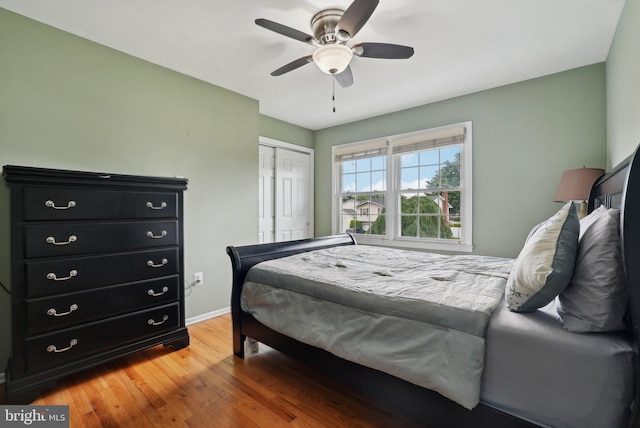 11 Moro Dr, Hamilton, NJ 08619 - bedroom featuring light wood finished floors, a closet, baseboards, and ceiling fan