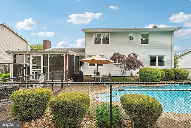 11 Moro Dr, Hamilton, NJ 08619 - view of pool featuring a sunroom and a patio area