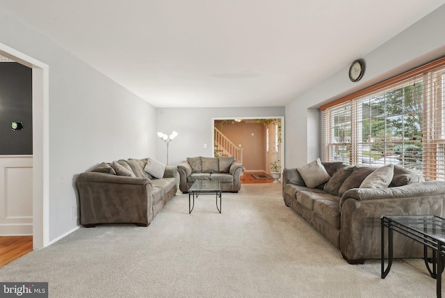 11 Moro Dr, Hamilton, NJ 08619 - living area with stairs and light colored carpet