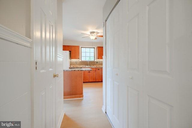 4410 Sophias Way, Belcamp, MD 21017 - hall with a sink and light wood-type flooring