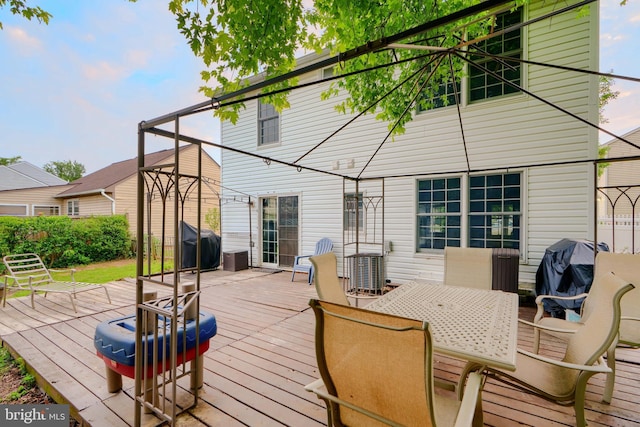 4410 Sophias Way, Belcamp, MD 21017 - wooden deck with outdoor dining space
