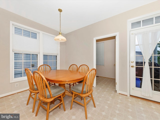 12318 Cherry Branch Dr, Clarksburg, MD 20871 - dining room with baseboards and light floors